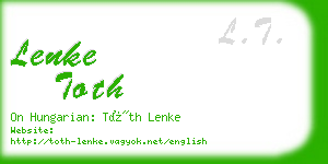 lenke toth business card